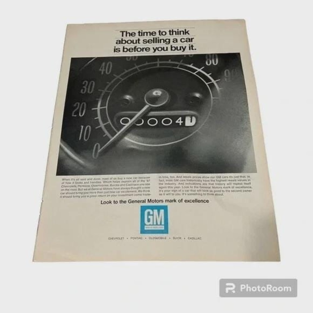 1967 General Motors Time to Think About Selling Original Vintage Print Ad
